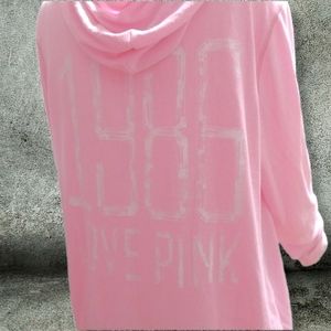Pink Victoria's Secret Lightweight Sweater Hoodie